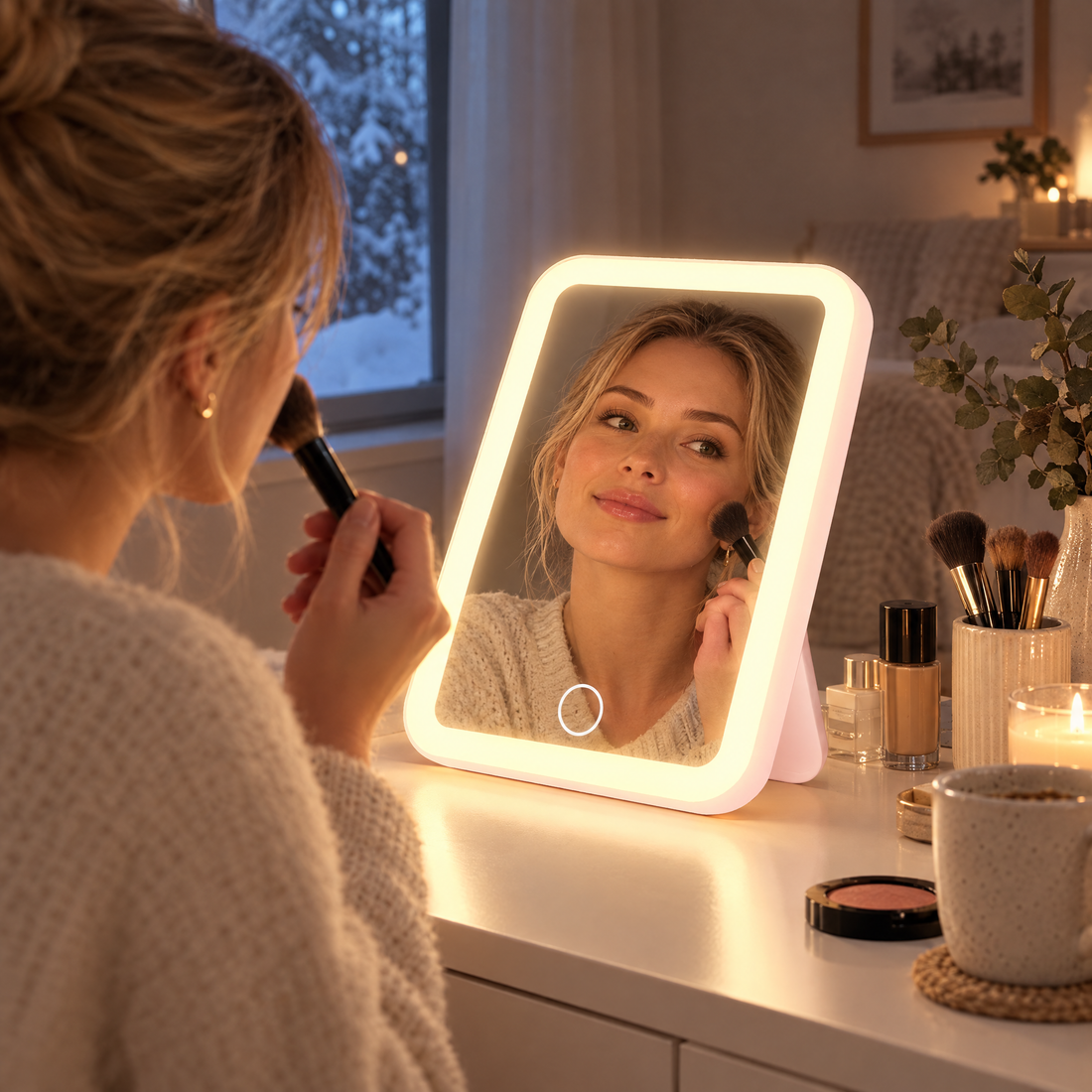 Sminkspegeln med LED
